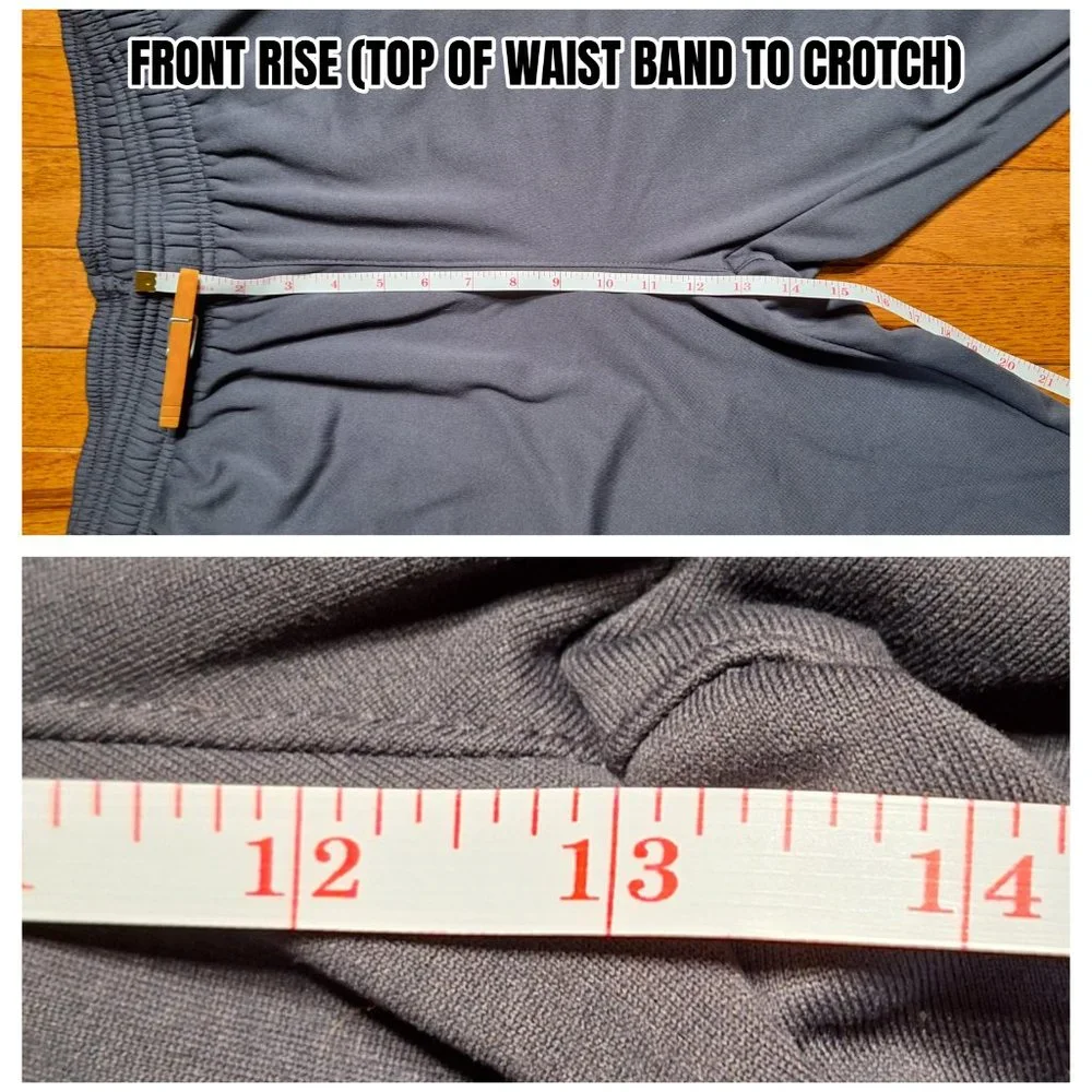 Reebok Gray Black Sweatpants Large Fleece Lined Athletic 90s Warm Ups Inseam 29" - Picture 8 of 10